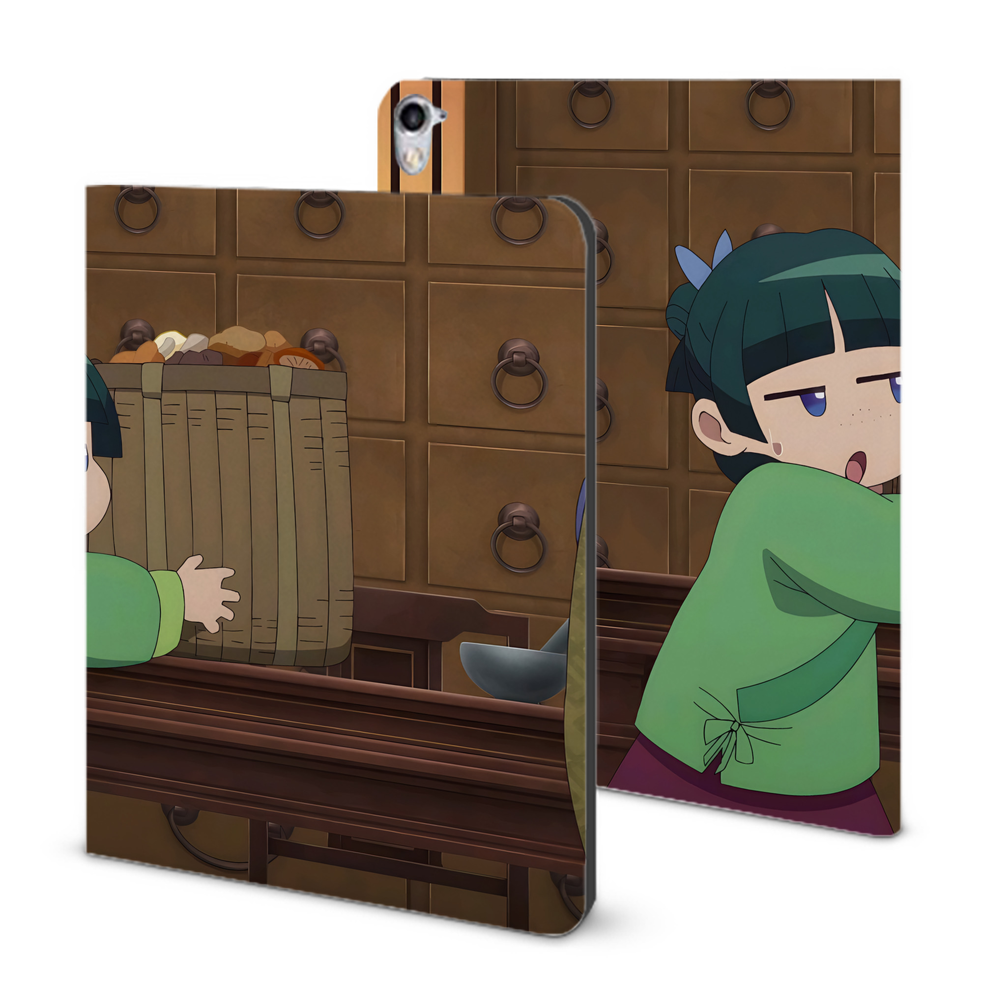 （画像用） 薬屋のひとりごと The Apothecary Diaries IPad ケース ブック型 PUレザー TPU 耐衝撃 軽量 薄型 ペン収納なし 全面保護 IPad 各モデル対応